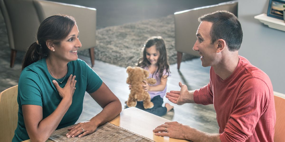 Um casal e sua filha