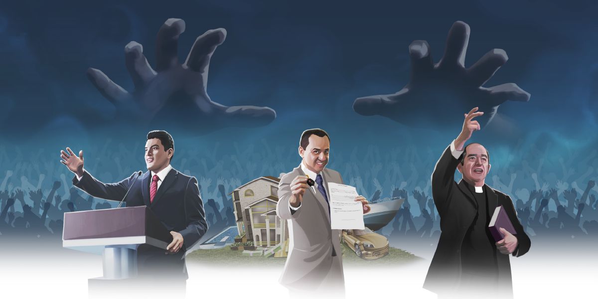 Satanás usa os governos, o sistema comercial e a religião falsa para enganar as pessoas