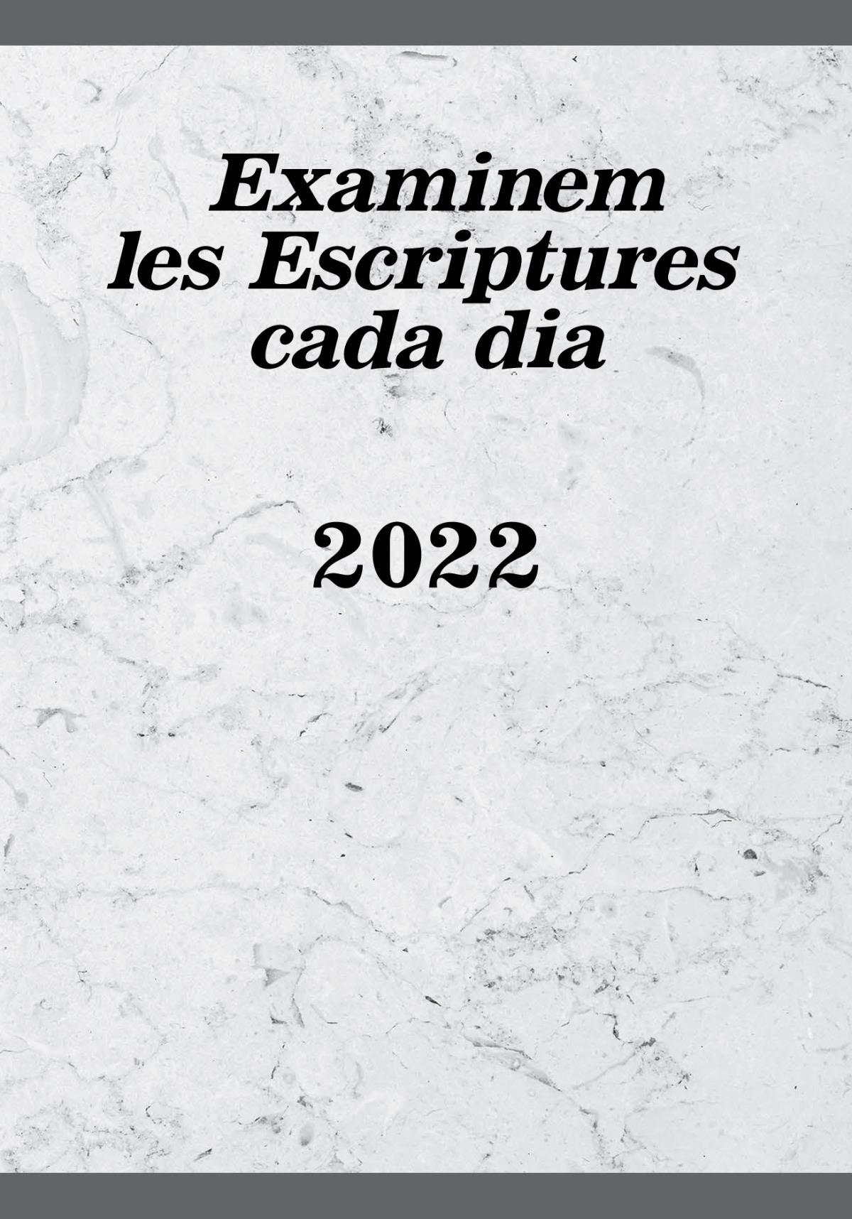 Examinem les Escriptures cada dia 2022