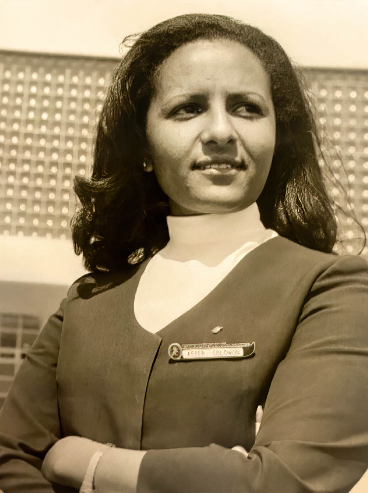Aster amb l’uniforme d’Ethiopian Airlines.