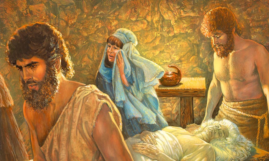 Els familiars d’Eva s’emporten el seu cos mort.