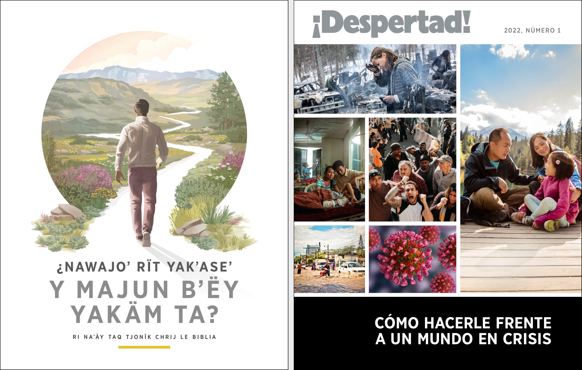 Ri folleto «Nawajoʼ rït yakʼaseʼ» y ri revista «¡Despertad!», número 1, 2022.