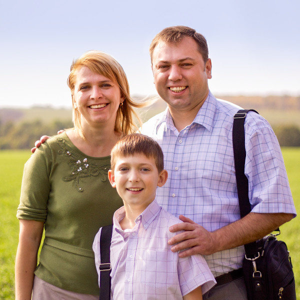 L’Oksana, l’Aleksei i en Iuri