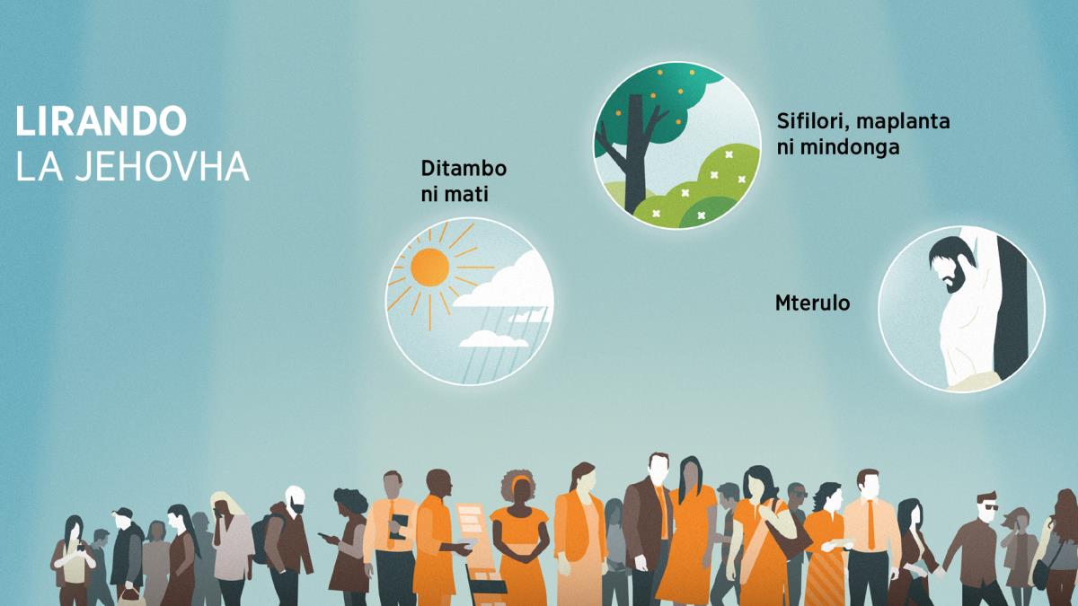 Vathu va tixaka to hambana-hambana ni ti tanga to hambana. Mifota: Sikombekiso sa lirando la Jehovha. 1. Ditambo ni mati. 2. Mafilori, maplanta, ni mindonga. 3. Ningo wa mterulo.