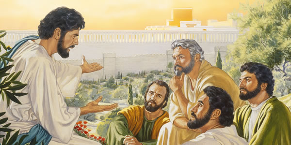 Si Jesus nagtudlo sa iyang mga tinun-an