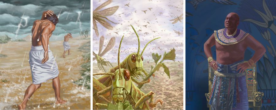 Ika-7 hangtod ika-9 nga silot sa Ehipto: ice, dulon, kangitngit