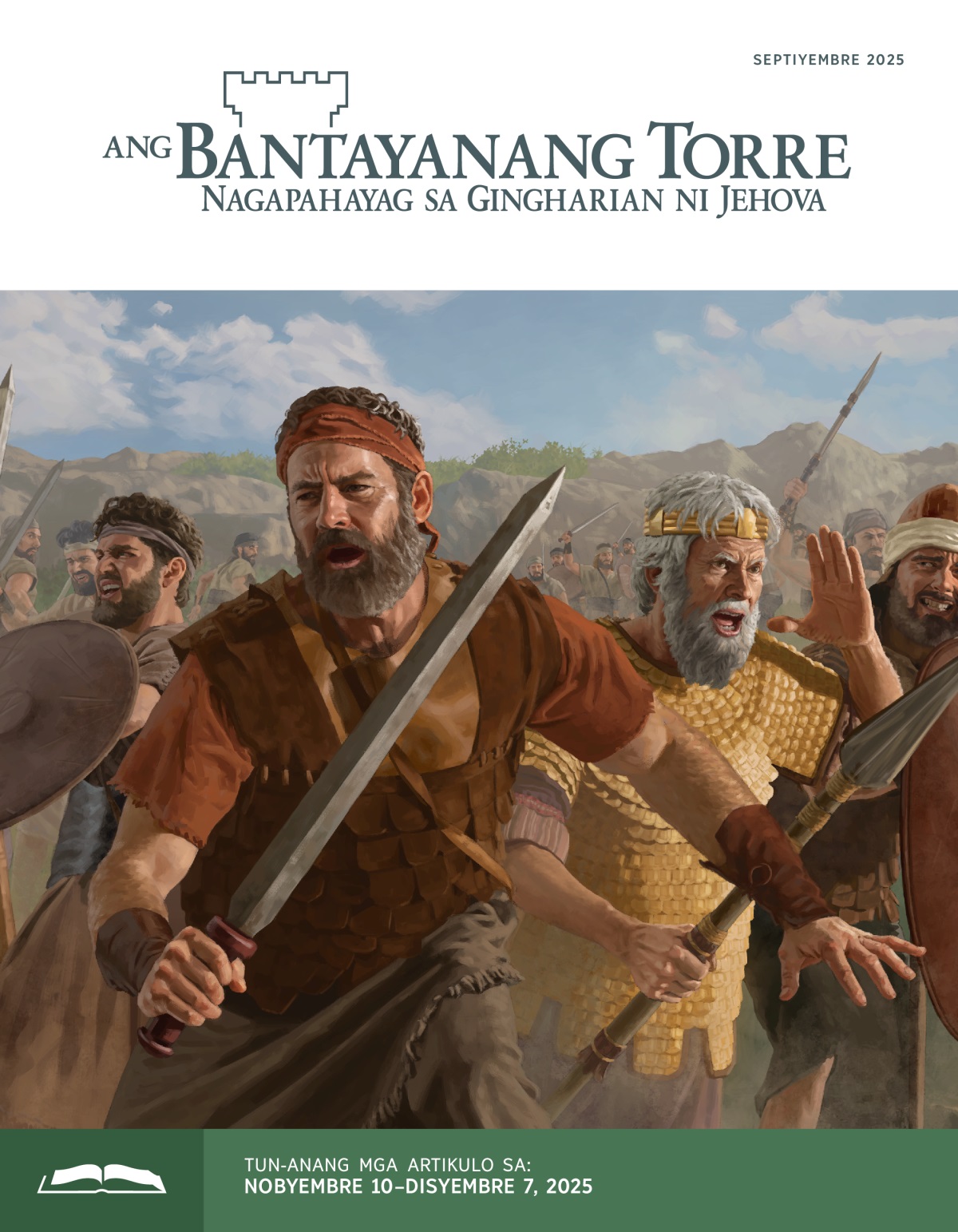Si Jonatan, Saul, ug ang mga Israelinhong sundalo nakiggubat gamit ang ilang espada, bangkaw, ug taming.