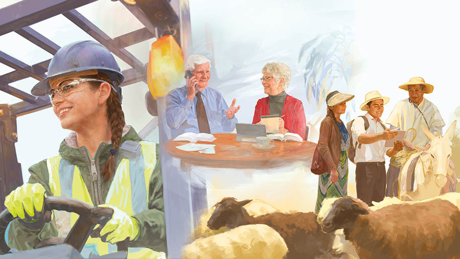 Foto: 1. Sara bali vakameloni akosaga oleddo na amudhaye. 2. Jacob awanaga na anju. 3. Anamakutta bavijelile yobo ya nipagano abuwaga Wwinje Jordau.