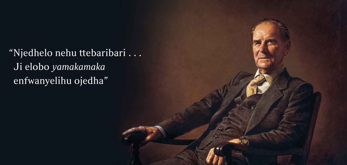 Mbali Frederick Franz. Vakukuvi vaye vanofwanyeya mazu aba, “Njedhelo nehu ttebaribari . . . Ji elobo yamakamaka enfwanyelihu ojedha.”