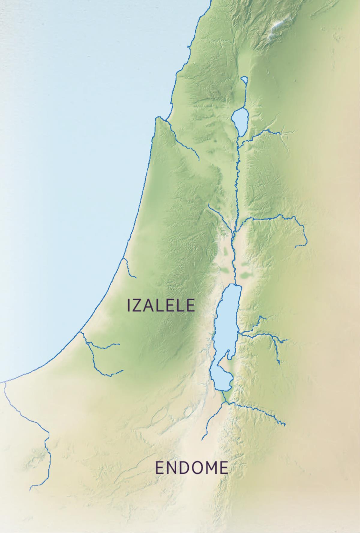 Mapa a Chifuchi cha Chilakenyo kanasolola mavu ja A-Izalele waze te akwima mbuto ni mavu ja A-Endome waze te keshi kwima mbuto.