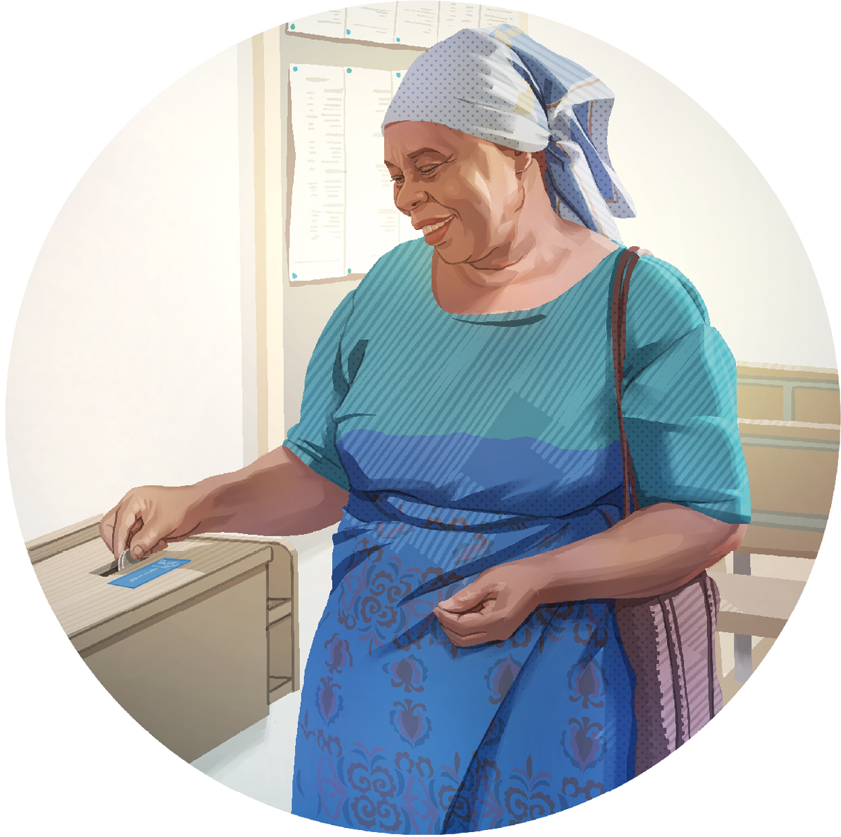 خوشکێکی بە‌تە‌مە‌ن پارە‌ی دە‌خاتە سندوقی بە‌خشینە‌وە.‏