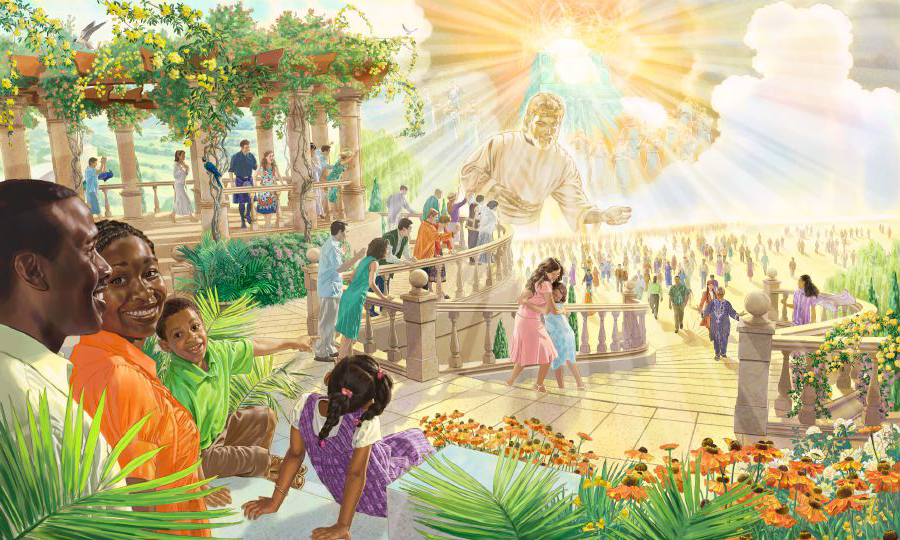 خە‌ڵکە‌کان لە بە‌هە‌شتدا بە‌خێرهاتنی ئە‌و کە‌سانە دە‌کە‌ن کە زیندوودە‌بنە‌وە