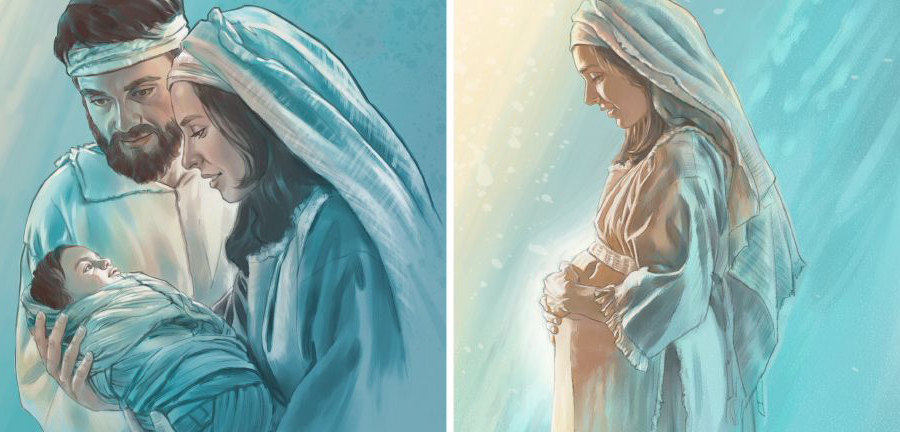 مریم سکیپڕە و لە‌دایکبوونی عیسا