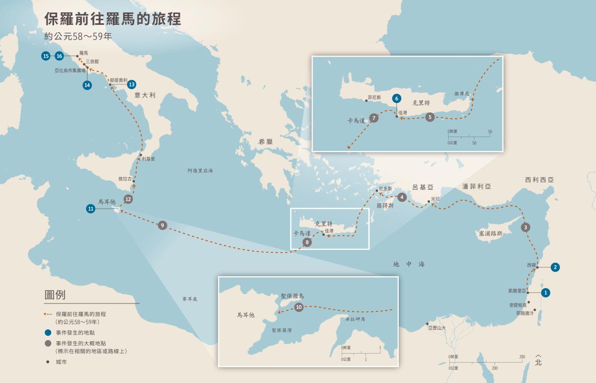 使徒行傳——保羅前往羅馬以及在那裡第一次被囚（徒27:1－28:31）