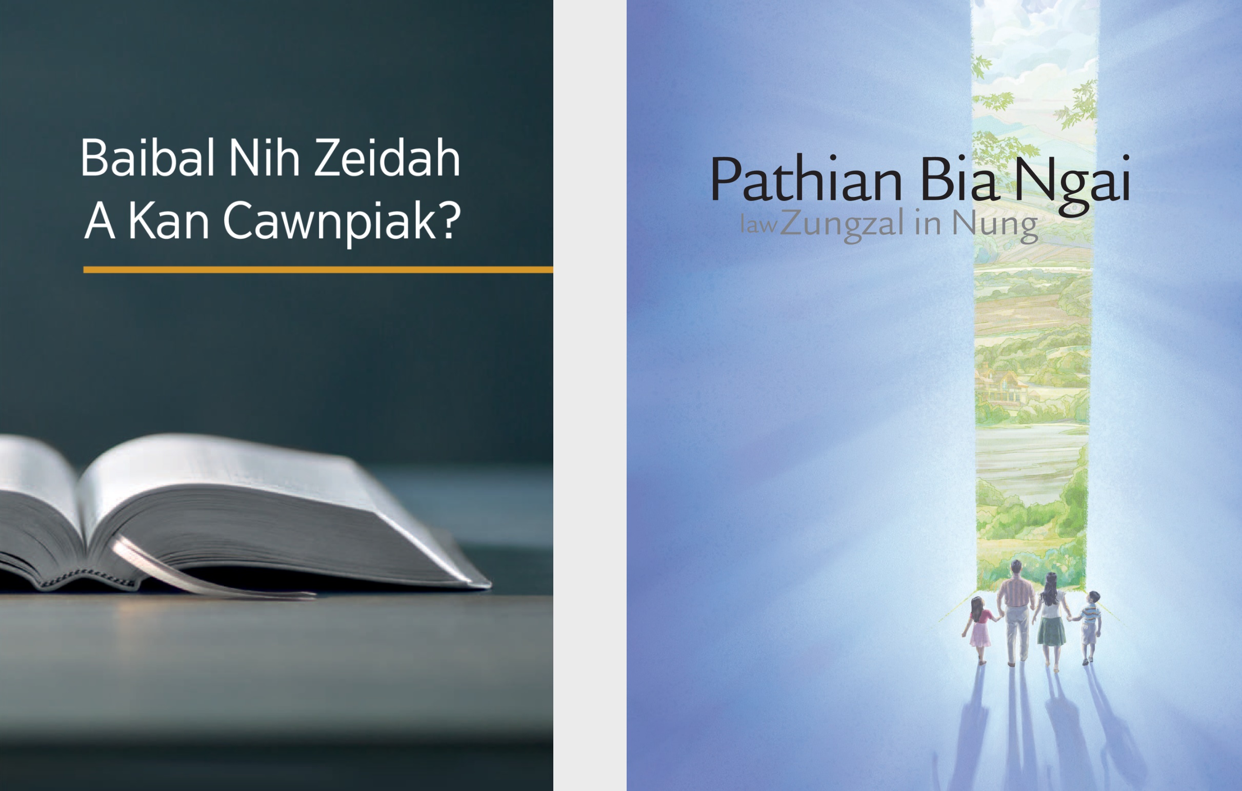 Baibal Nih Zeidah A Kan Cawnpiak? timi cauk le Pathian Bia Ngai law Zungzal in Nung timi brochure