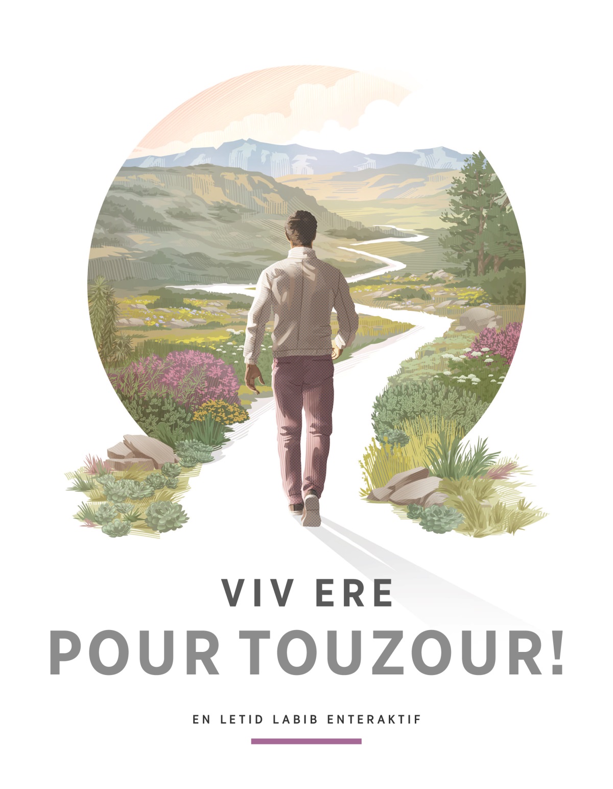 Viv ere pour touzour!​—En letid Labib enteraktif. En dimoun pe konmans marse lo en semen kot i annan en zoli peizaz.