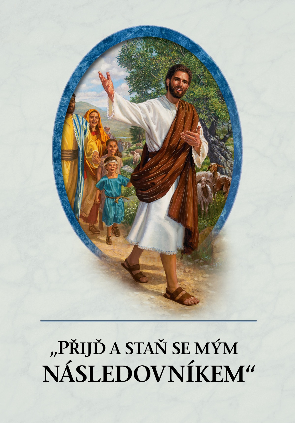 Kniha „Přijď a staň se mým následovníkem“.