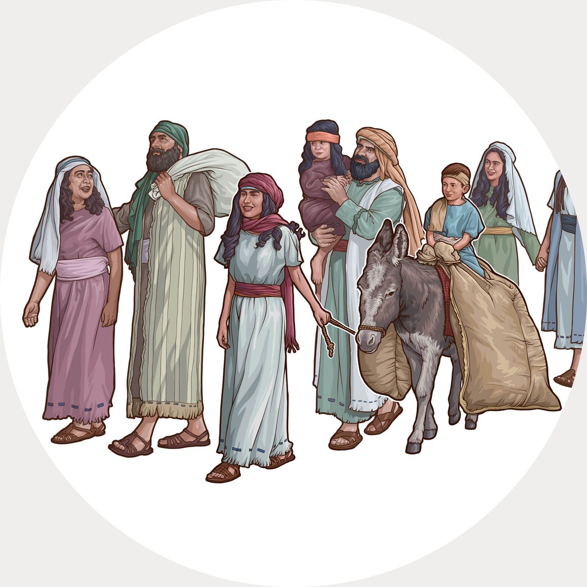 Židovští zajatci radostně odchází.