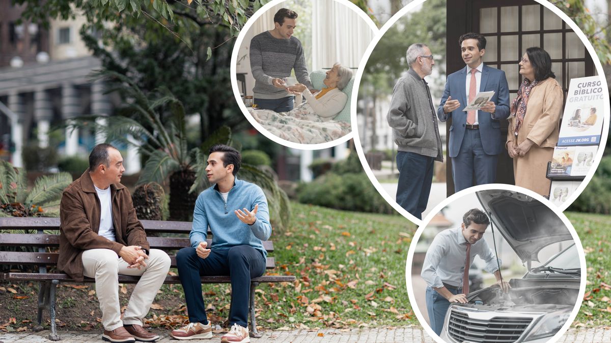 Později ten starší sedí s tím mladým bratrem v parku. Mladý bratr mu vysvětluje, co měl ten den za sebou: pomohl jedné starší sestře, byl ve službě a rozbilo se mu auto.