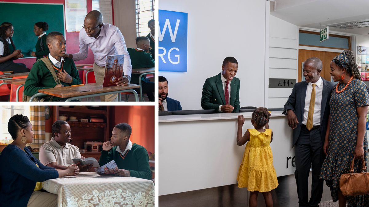 Koláž: Dospívající bratr přemýšlí o tom, jaké cíle si může dát. Koláž je dál rozdělená do tří samostatných obrázků.