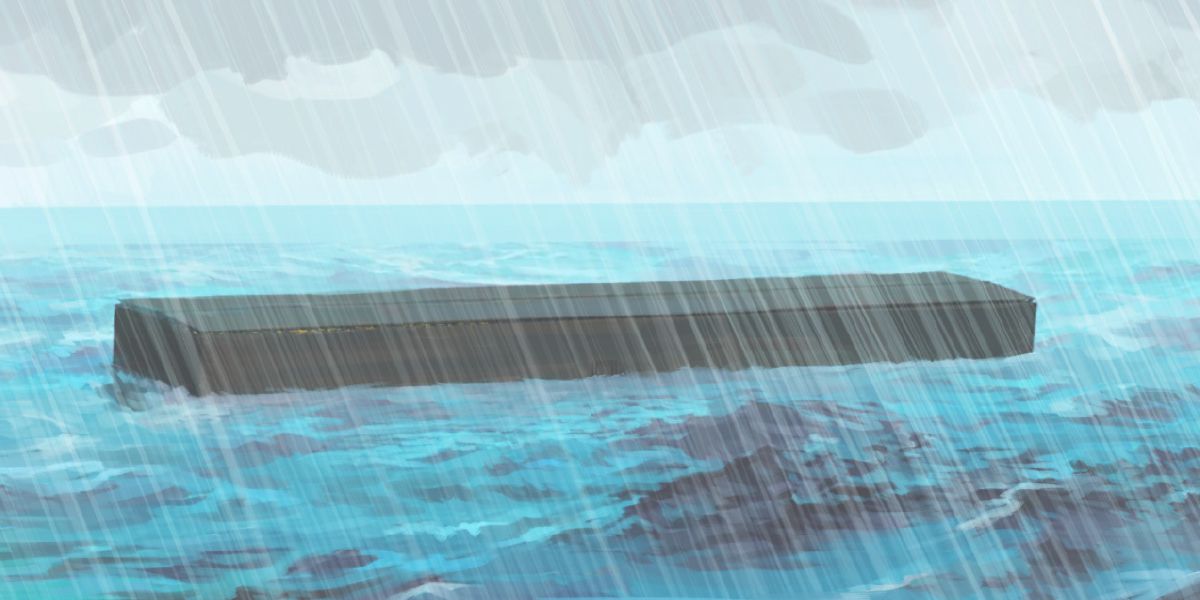 雨下得特别大，方舟浮了起来