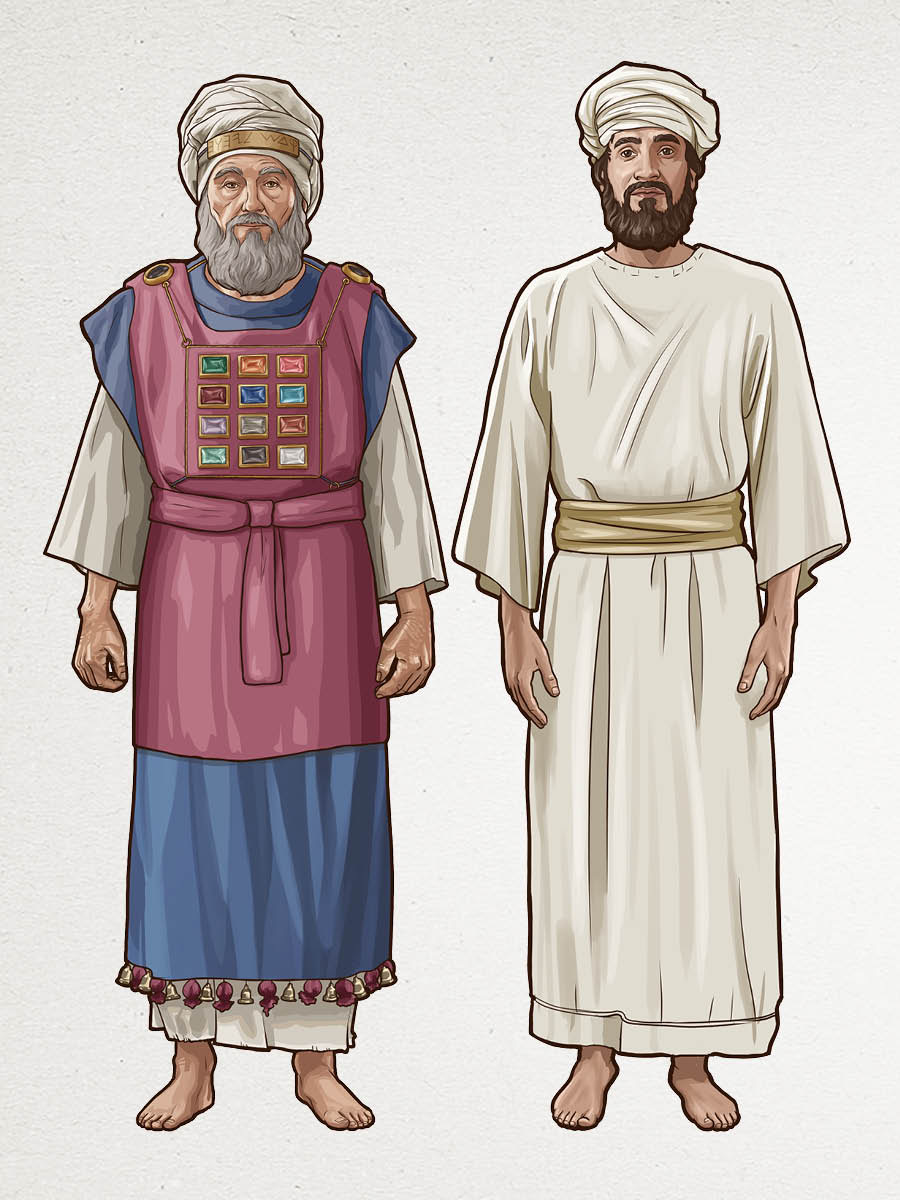 大祭司和利未部族的祭司穿着供职时的特殊袍服