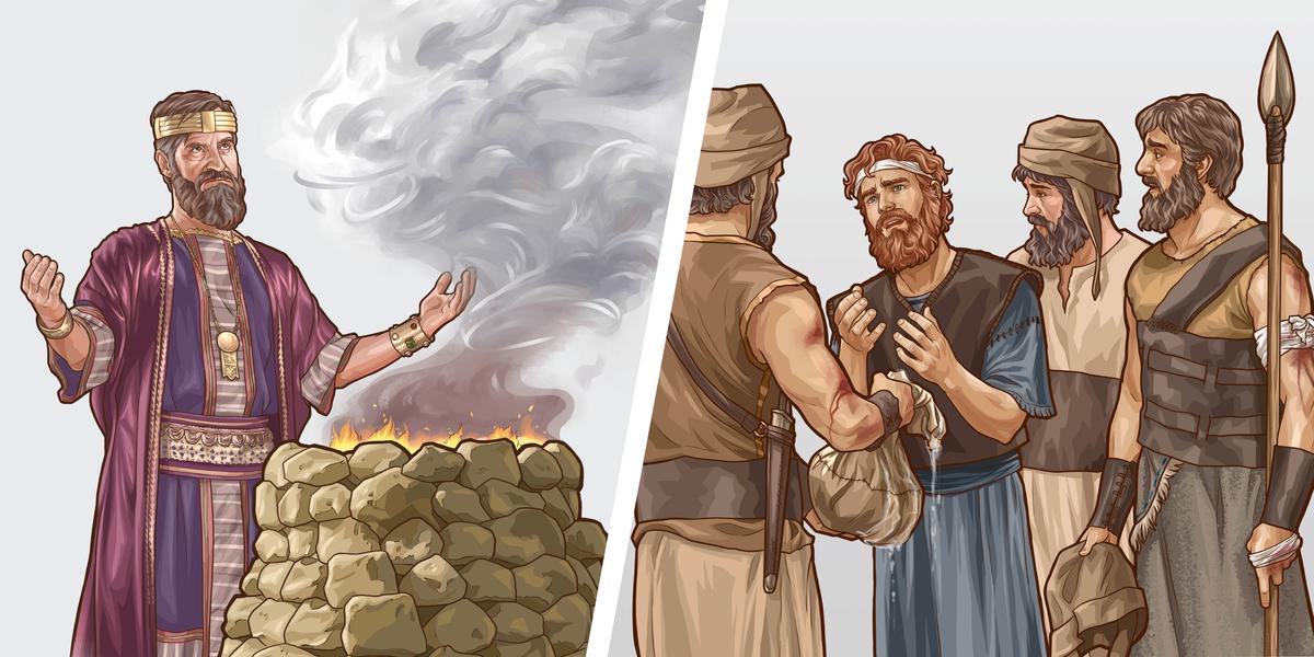 Potora: 1. Nokʼo Saúlʼra ʉ̃tabʉta krĩchabʉ baera sakripisiota diabʉ altarde. 2. Davidbara iyi gorogororaba bania diakʉanʉta do ẽ.