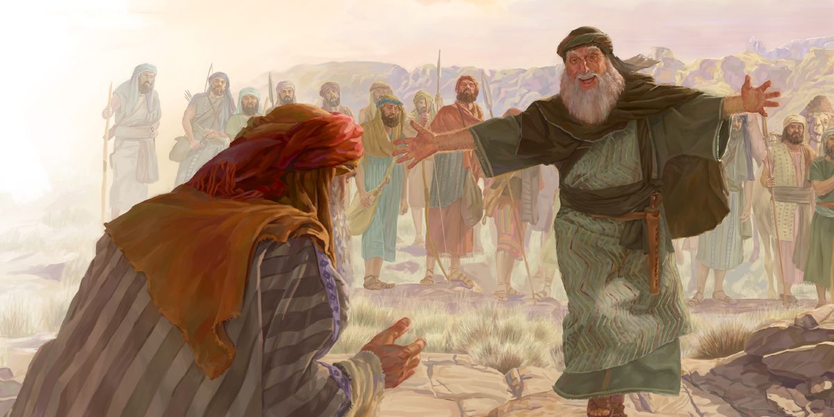 Jacob miʼ lijchocon i bʌ cheʼ bʌ Esaú miʼ majlel i mecʼ