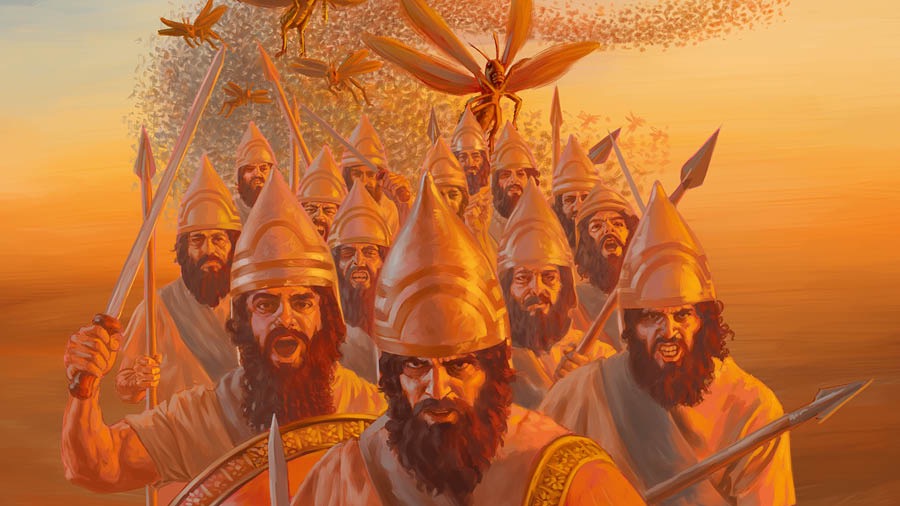I soldadojob Babilonia chuculob i chaʼan i yespada yicʼot i lanza. Tiʼ patob yaʼ jomocñayob tilel cabʌl sajcʼ.
