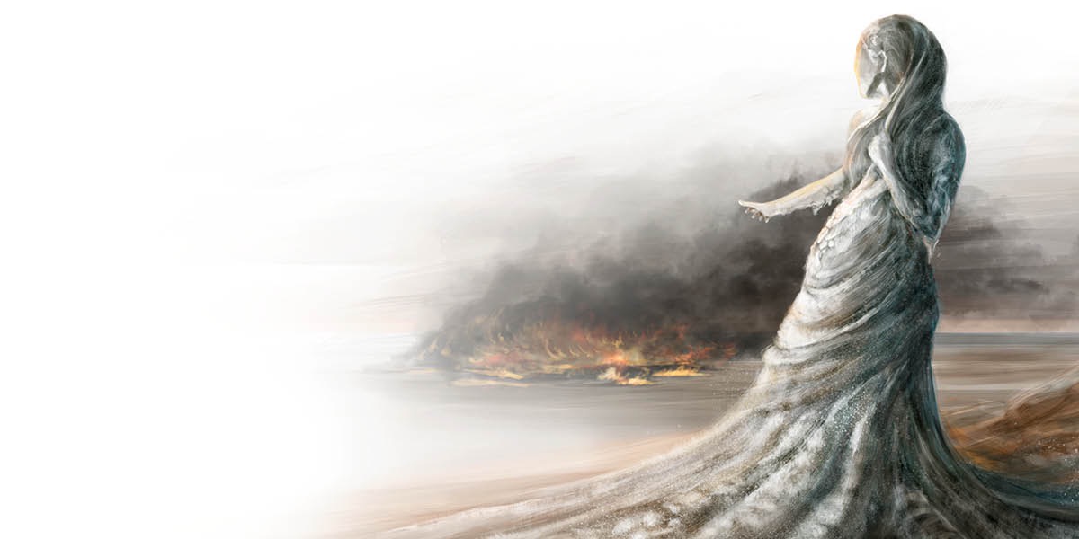 Gwraig Lot yn edrych yn ôl ar Sodom ac yn troi yn golofn o halen