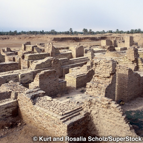 Ubeboede ruiner af det gamle Babylon