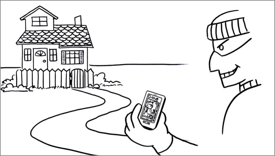 En tyv der har adgang til de sociale medier, ved om husets ejer er på ferie