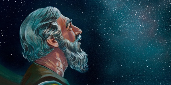 Abraham schaut zum Sternenhimmel