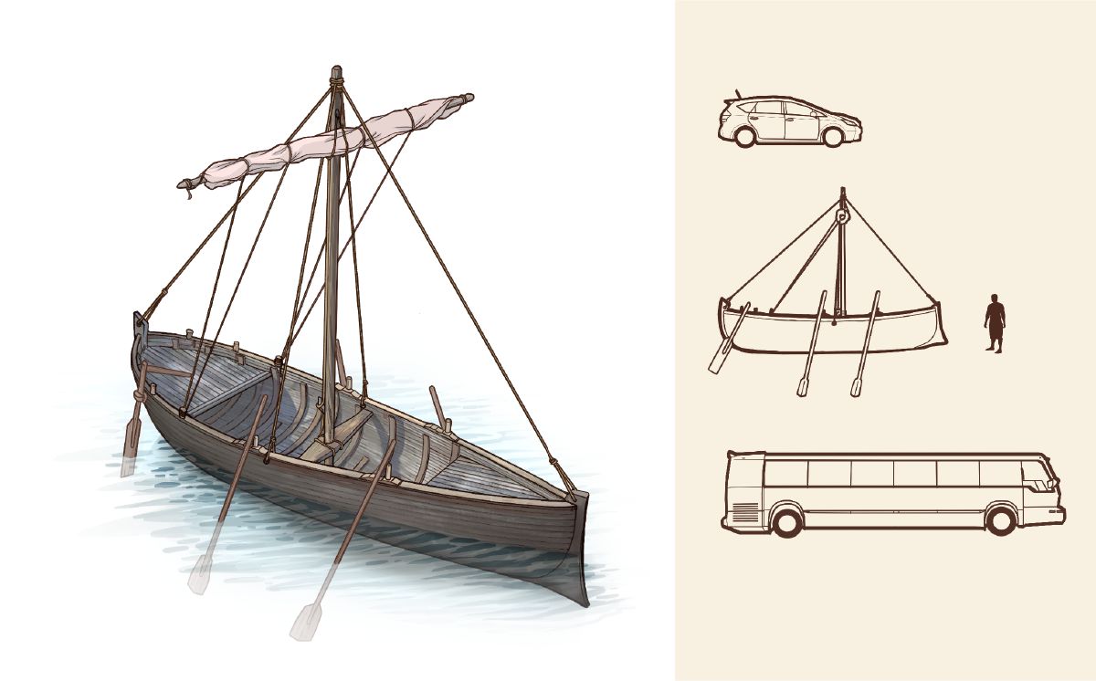 Fischerboot im 1. Jahrhundert