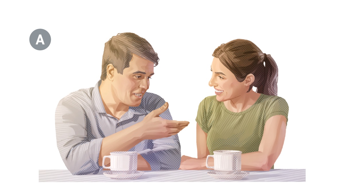 A. Dɔɔ kaŋa neŋ o pɔge la zeŋ nyuuro coffee a kyɛ dire dama.