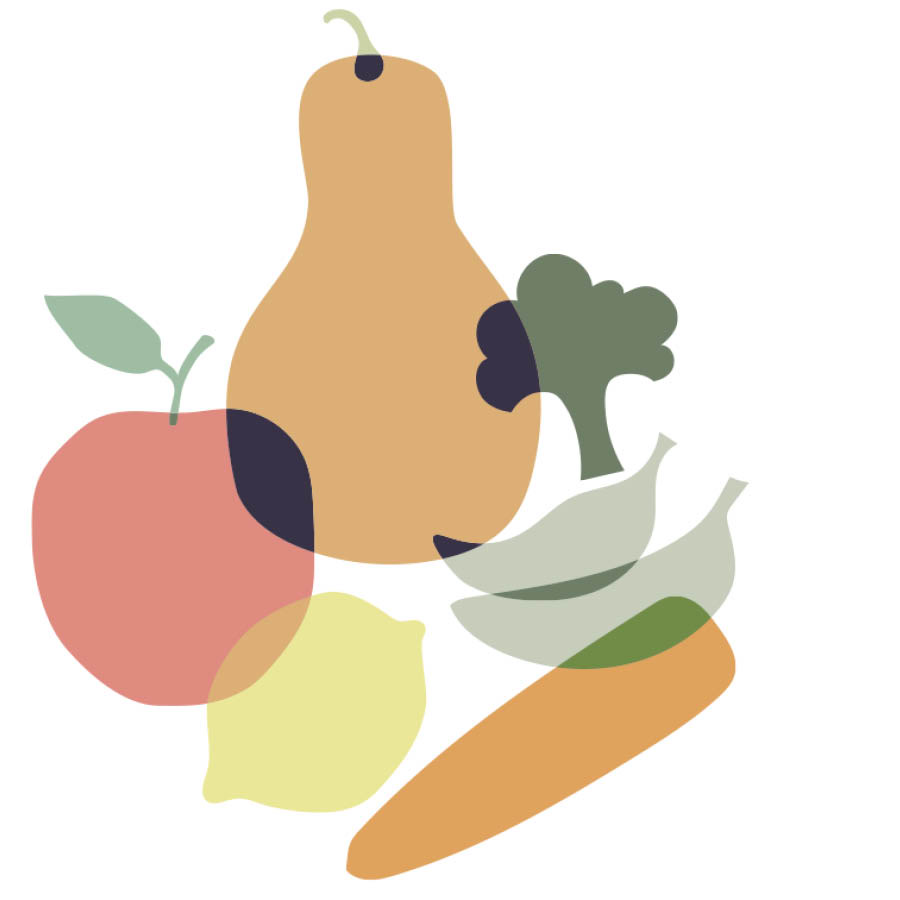 Frutas y verduras.