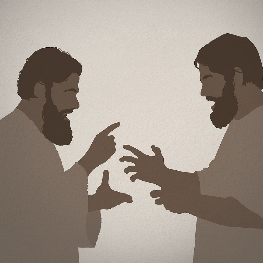 Dos hombres del primer siglo discuten