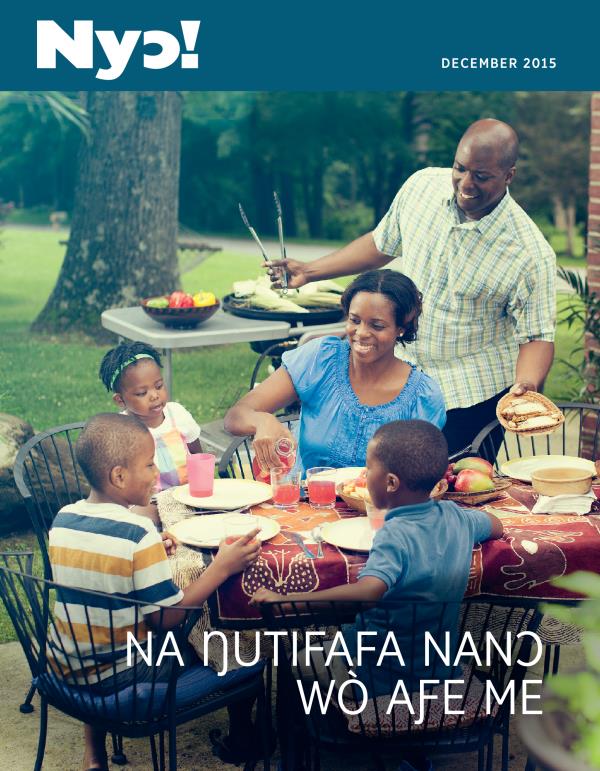 Nyɔ! Magazine, December 2015 Ƒe Akpaa Dzi | Na Ŋutifafa Nanɔ Wò Aƒe Me