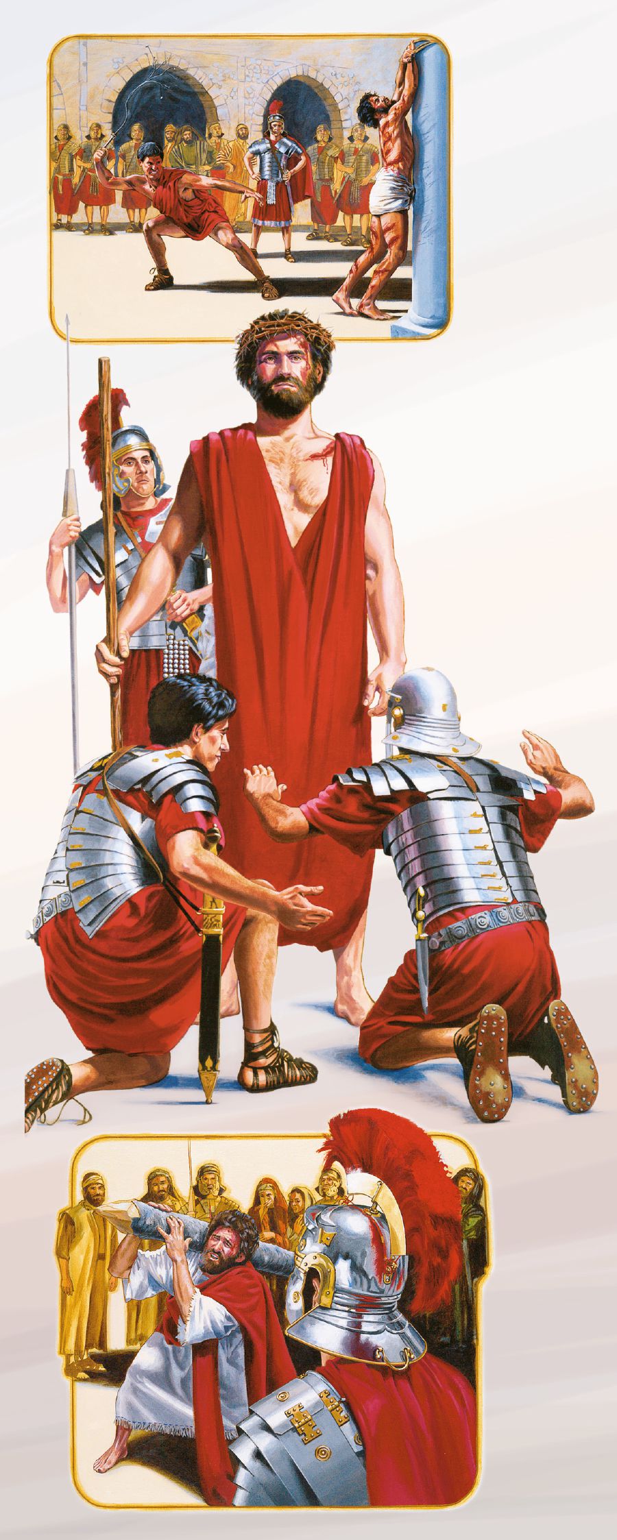 Woƒo Yesu kutɔkutɔe, asrafowo ɖu fewu le eŋu, eye wozi edzi wòtsɔ eƒe fuwɔametia