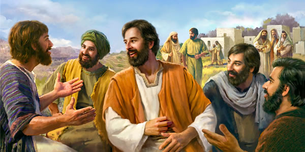 Yesu le nu kom esi nusrɔ̃la 70 la trɔ gbɔ kple dzidzɔ hele woƒe nuteƒekpɔkpɔwo gblɔm nɛ; agbalẽfialawo kple Farisitɔwo le megbea ɖaa hele nyatoƒoe tom