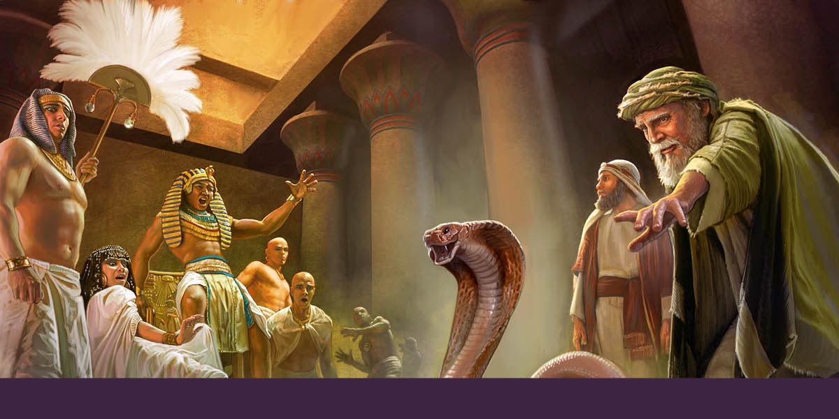 Moses ye Aaron ẹnam utịben̄kpọ ke iso Pharaoh ye mbon ufọk ubọn̄ esie. Esan̄ Aaron akabade urụkikọt.