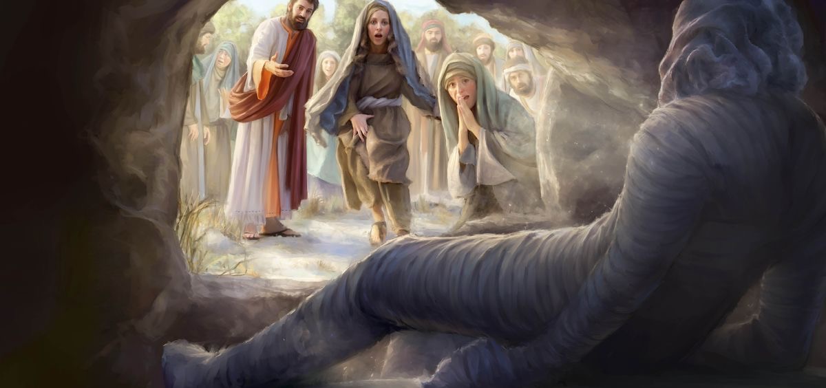 Jesus okot Lazarus emi ẹma ẹkewan̄ ọfọn̄ ofụri idem ete ọwọrọ ke udi edi. Martha, Mary, ye mbon eken ke ẹda ẹse ke n̄kpaidem.