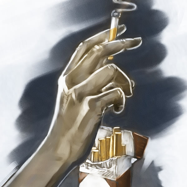 Someone smoking