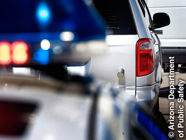 A GPS-trackable device attached to a vehicle