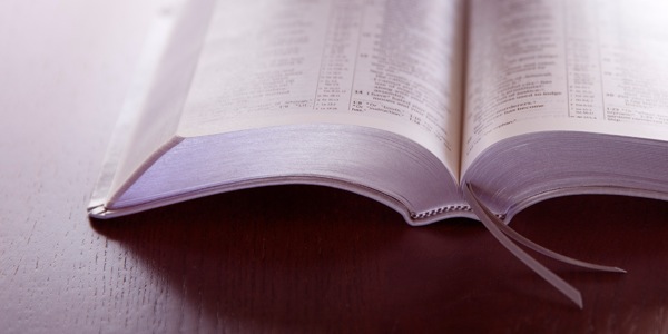 An open Bible