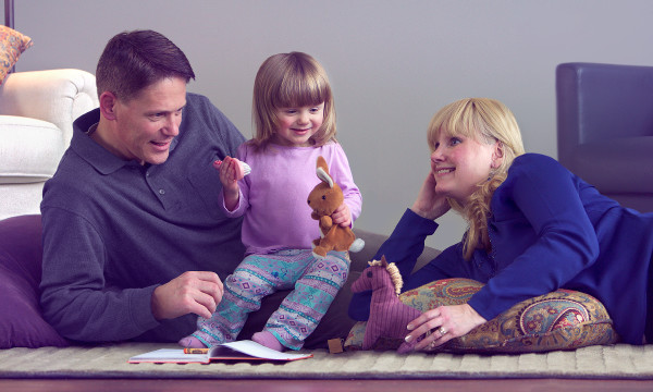 Parents with their little girl