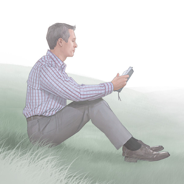 A man reads the Bible