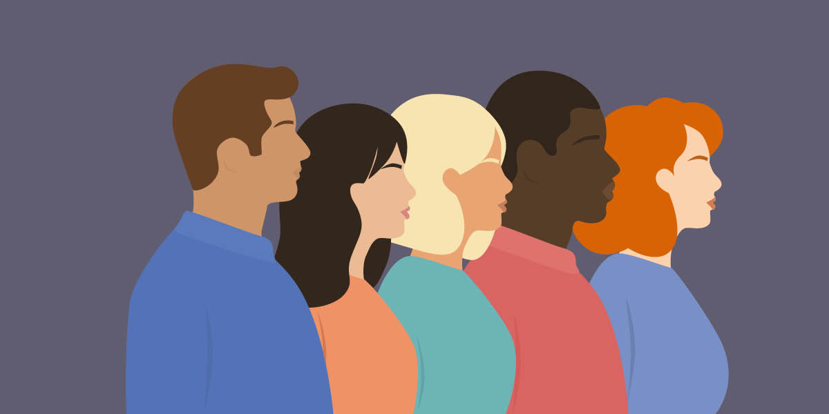 A multiracial group of people.