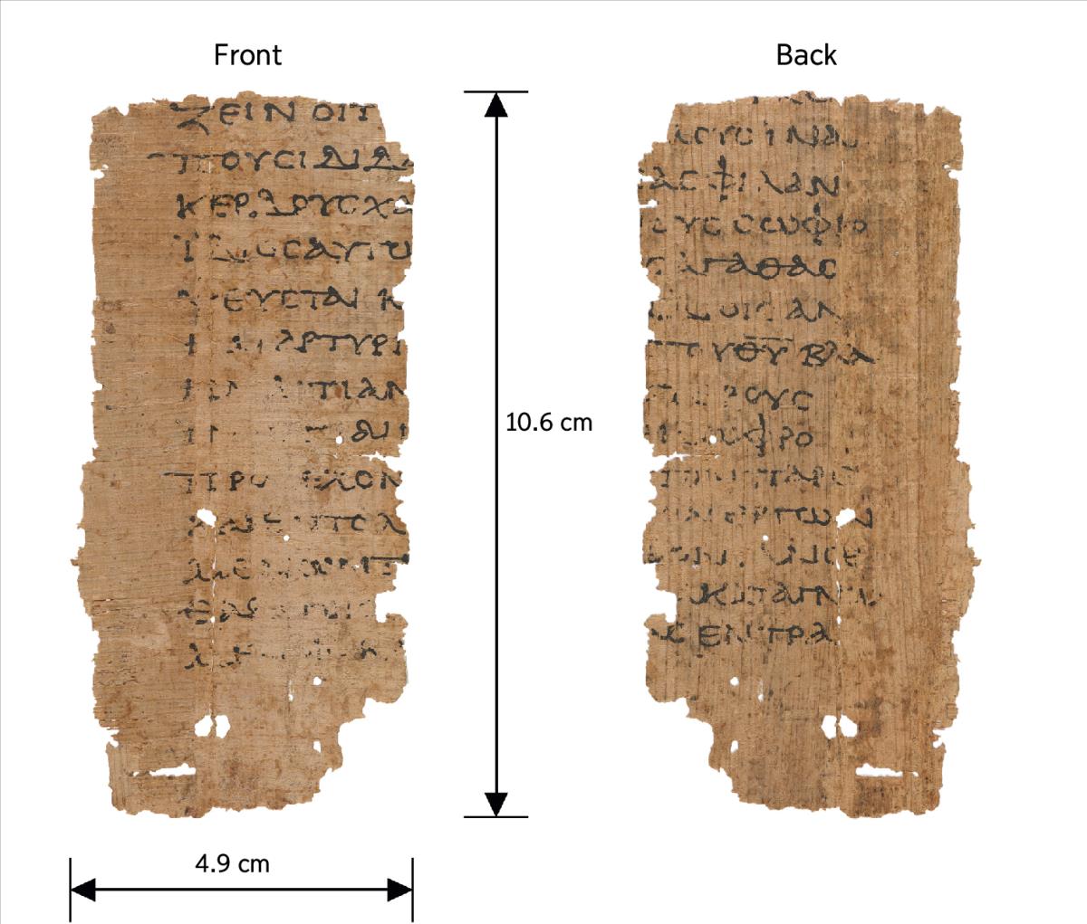 Papyrus Fragment Containing Parts of Paul’s Letter to Titus