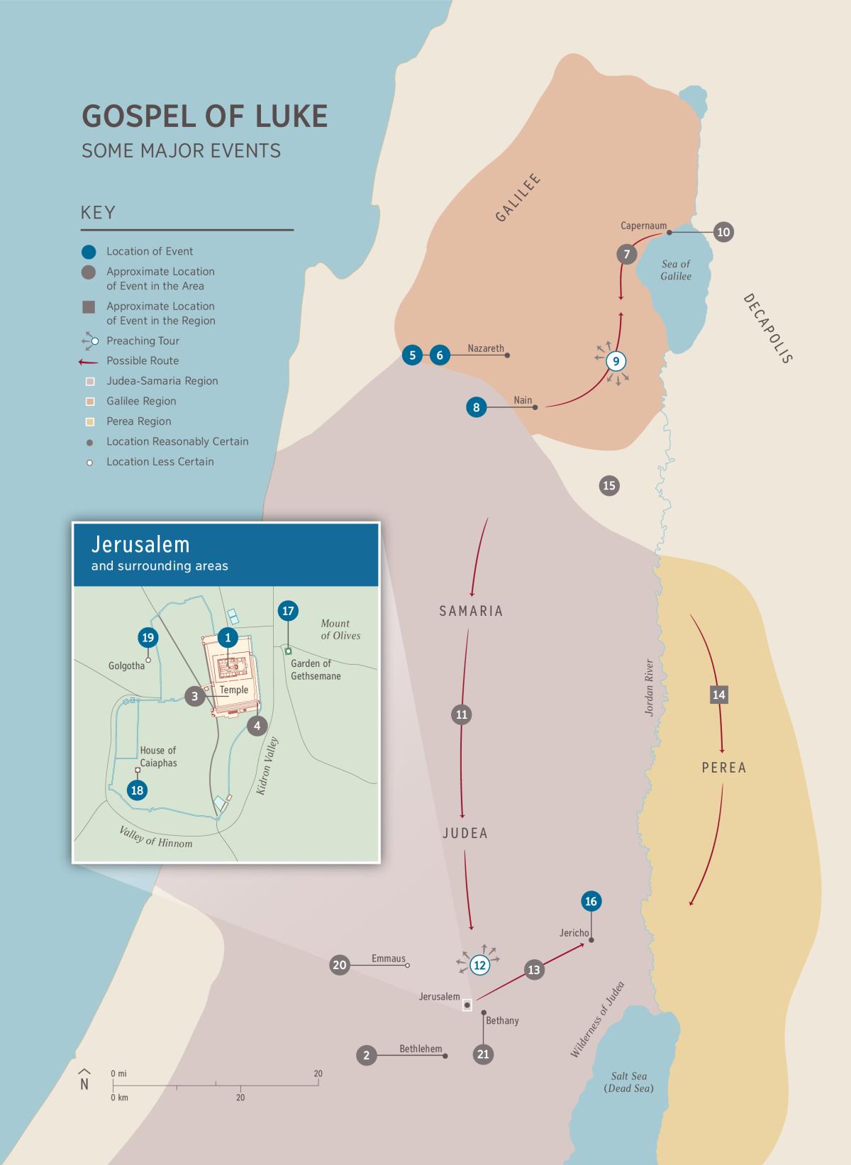 Gospel of Luke—Some Major Events